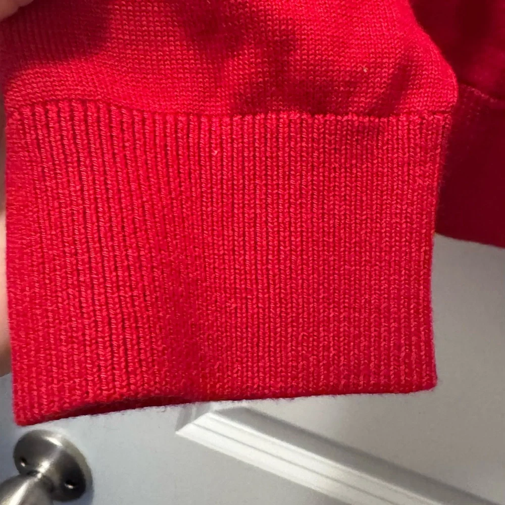 Lands' End Rich Red V-Neck Sweater - Picture 5 of 5